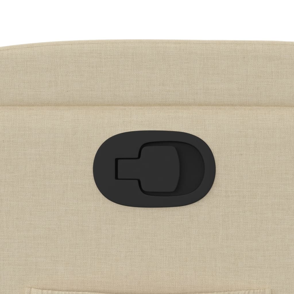 Fåtölj Gräddvit Reclinerfåtölj tyg