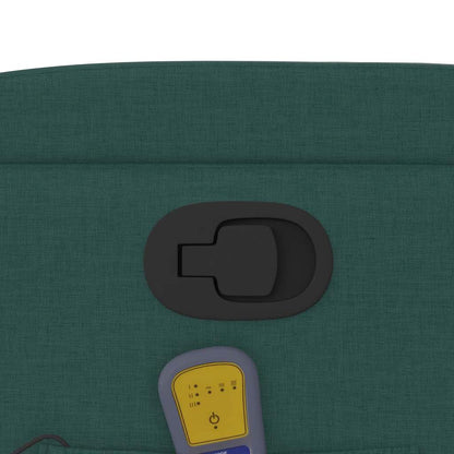 Elektrisk Massagefåtölj Grön Mörkgrön tyg