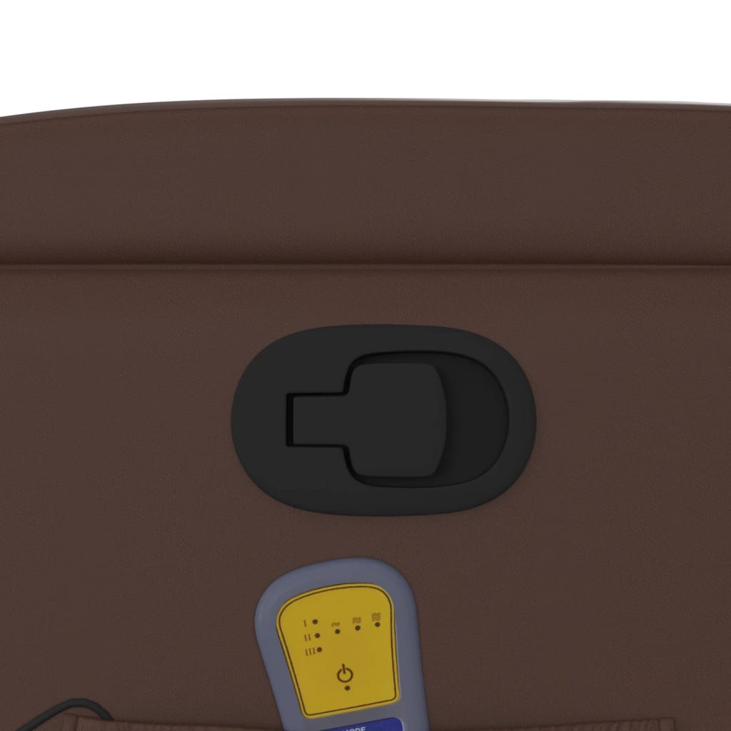 Elektrisk Massagefåtölj Brun konstläder