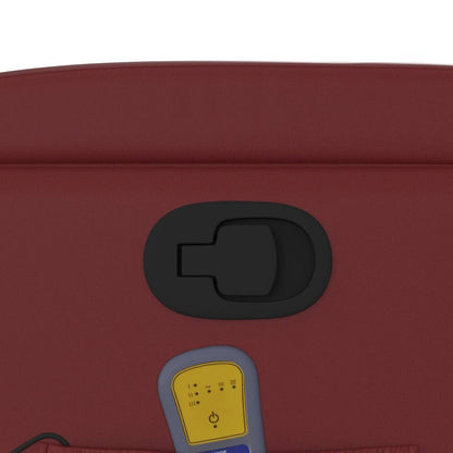 Elektrisk Massagefåtölj Vinröd konstläder