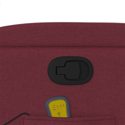 Elektrisk Massagefåtölj Vinröd tyg