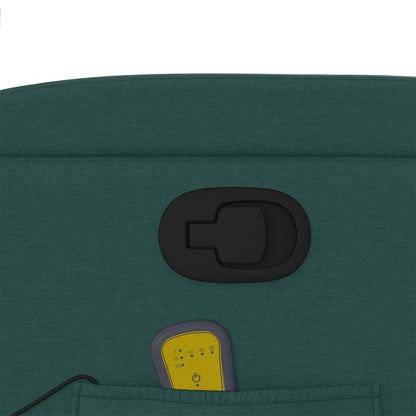 Elektrisk Massagefåtölj Grön Mörkgrön tyg