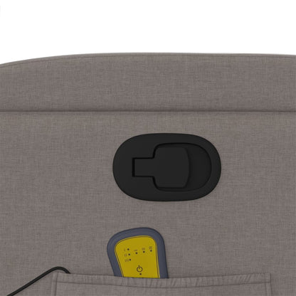 Elektrisk Massagefåtölj Taupe tyg