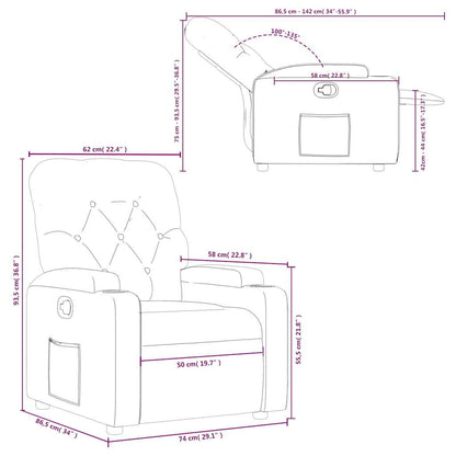 Fåtölj Röd Reclinerfåtölj konstläder