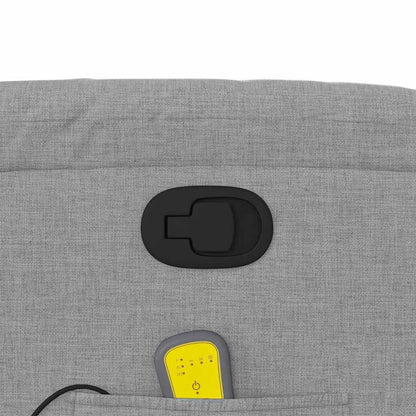 Elektrisk Massagefåtölj Ljusgrå tyg