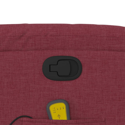 Elektrisk Massagefåtölj Vinröd tyg