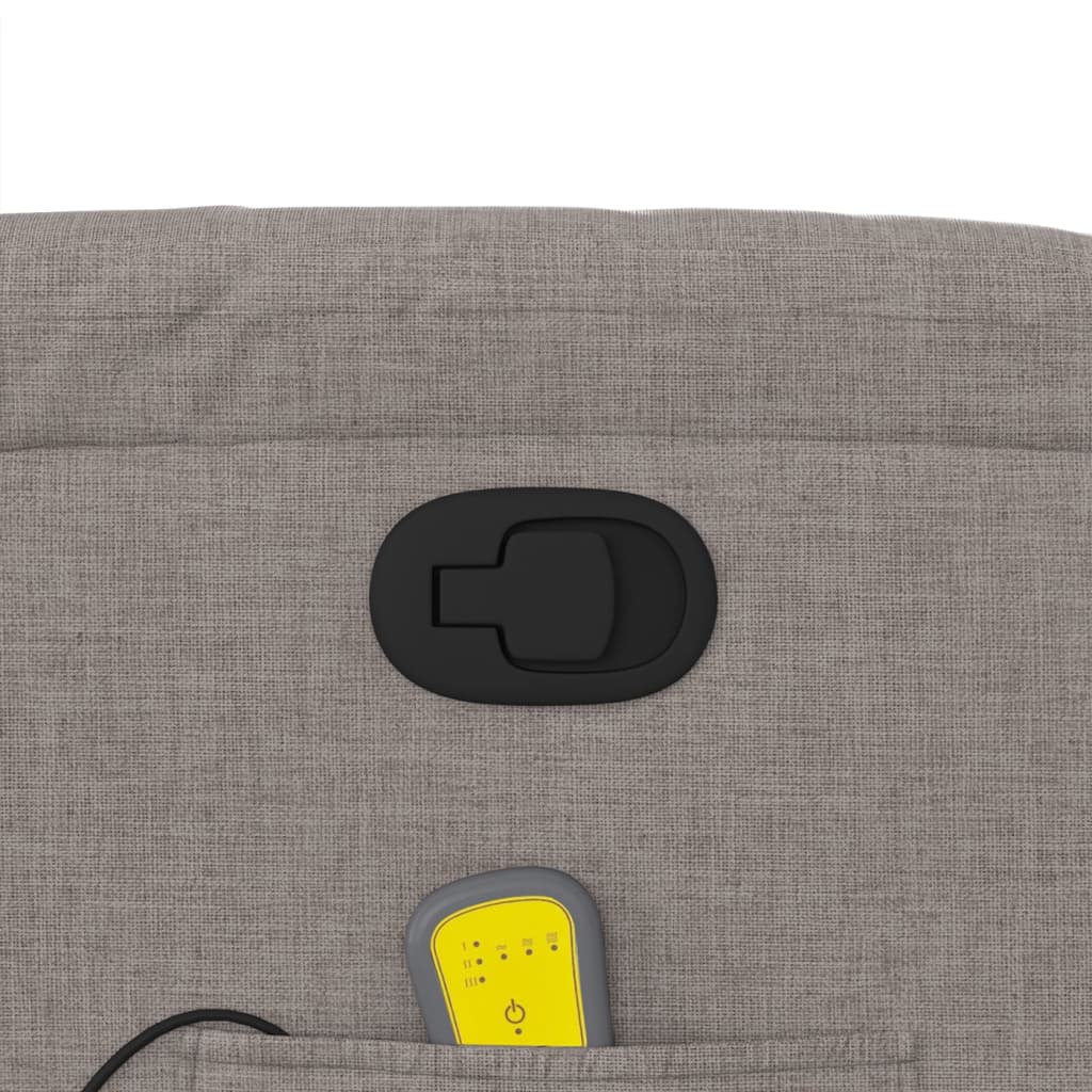 Elektrisk Massagefåtölj Taupe tyg