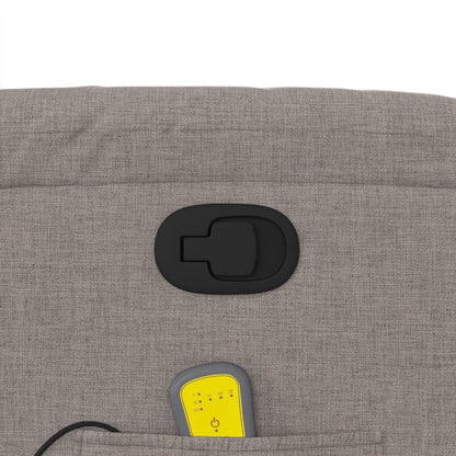 Elektrisk Massagefåtölj Taupe tyg