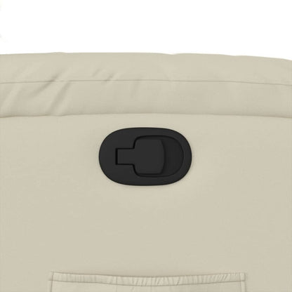 Fåtölj Gräddvit Reclinerfåtölj konstläder