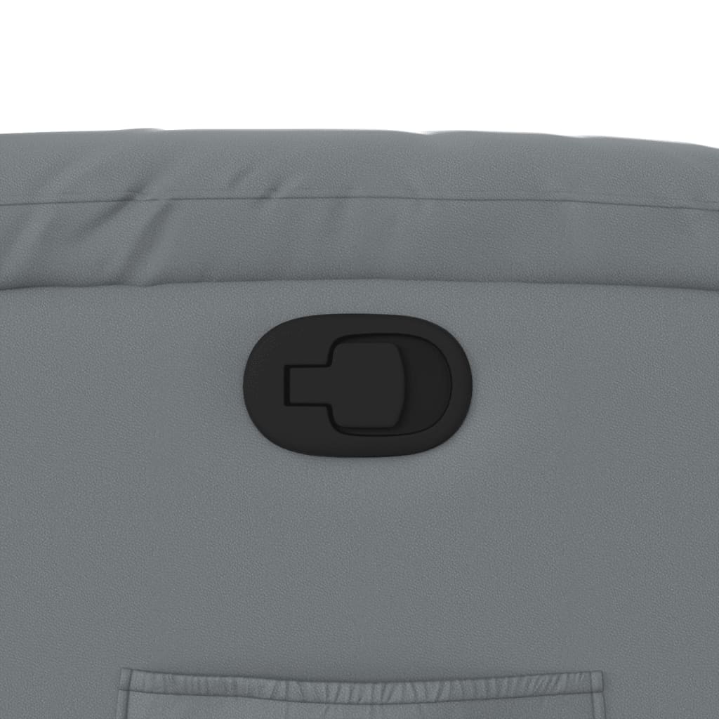 Fåtölj Grå Reclinerfåtölj konstläder