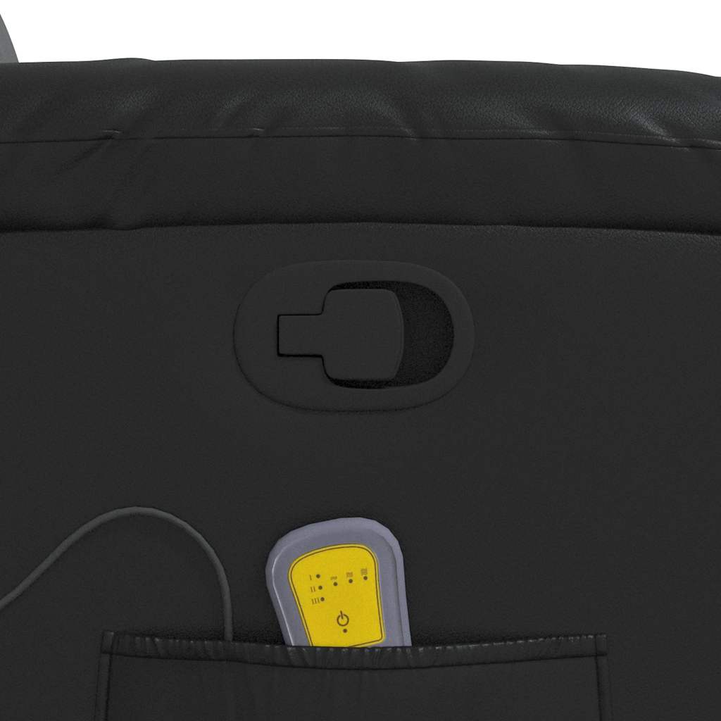 Elektrisk Massagefåtölj Svart konstläder