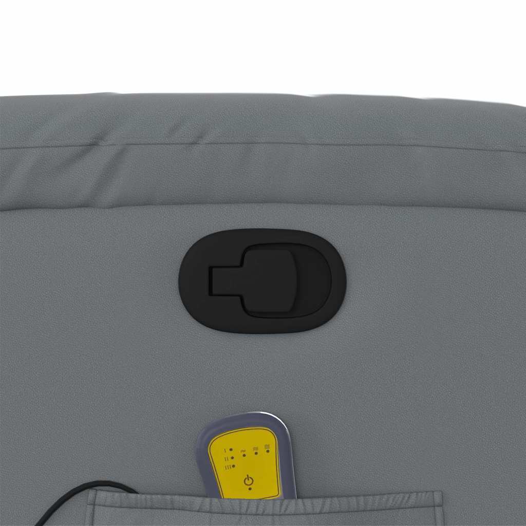 Elektrisk Massagefåtölj Grå konstläder