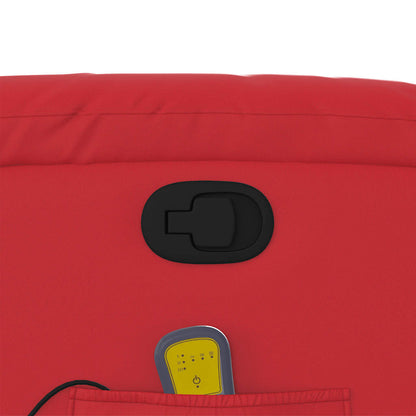 Elektrisk Massagefåtölj Röd konstläder