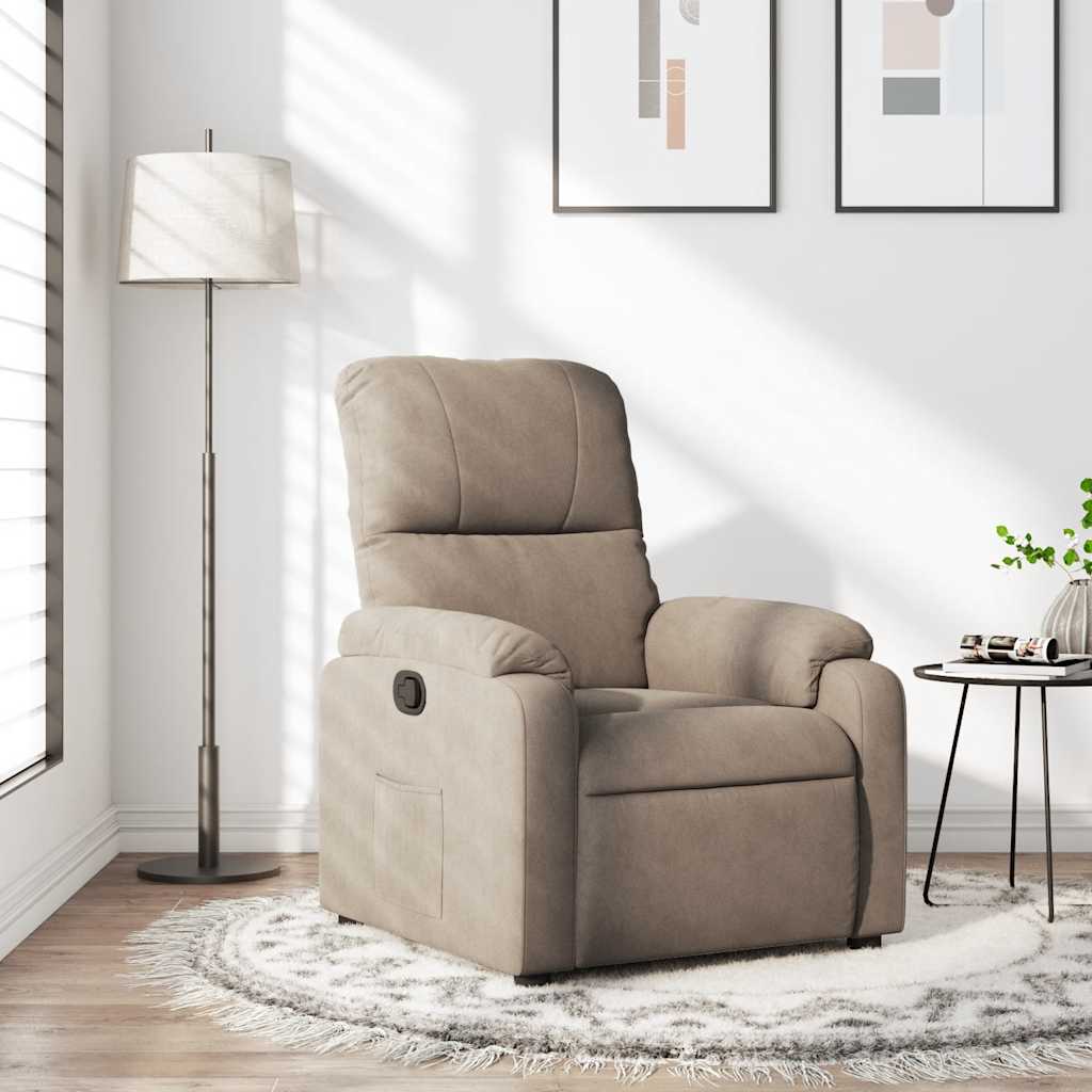 Fåtölj Taupe Reclinerfåtölj mikrofibertyg