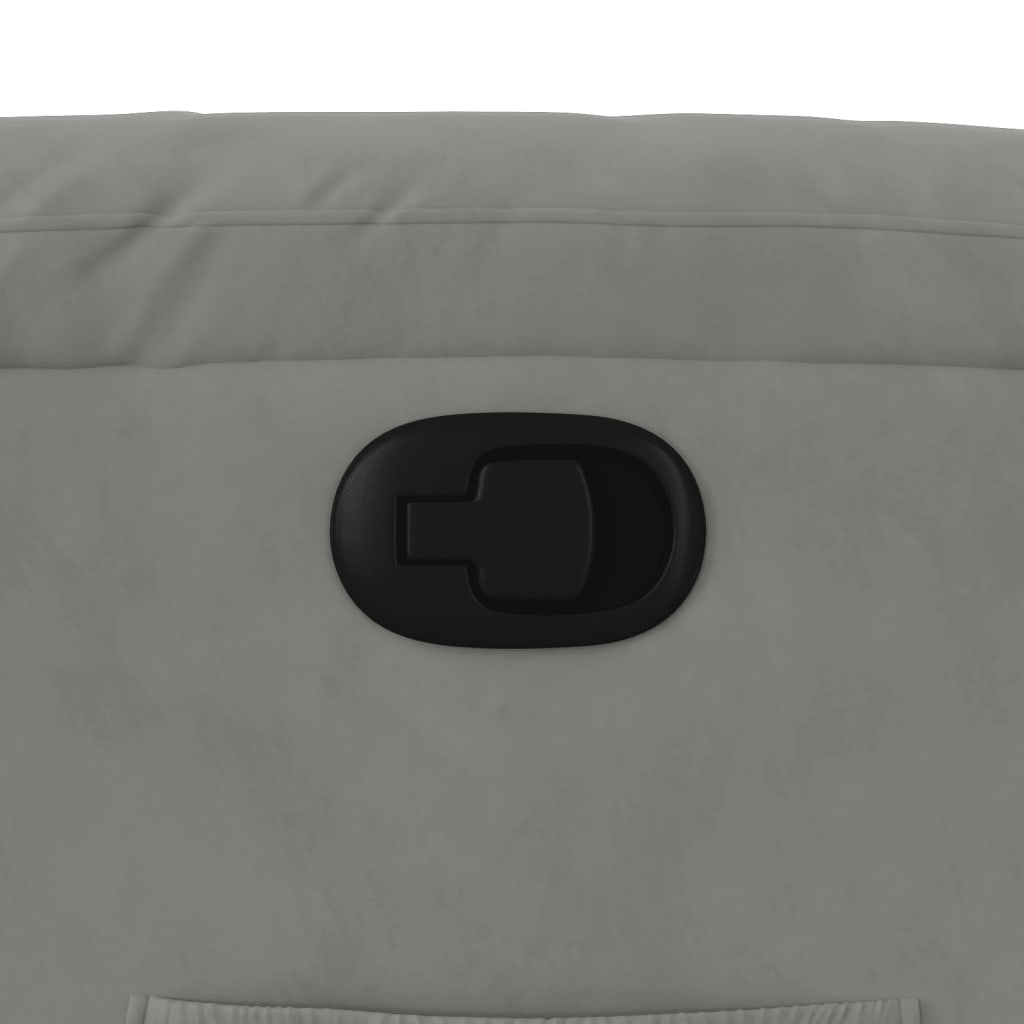 Fåtölj Ljusgrå Reclinerfåtölj mikrofibertyg