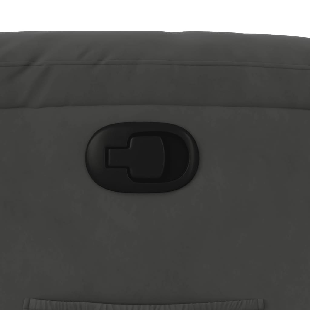 Fåtölj Mörkgrå Reclinerfåtölj mikrofibertyg