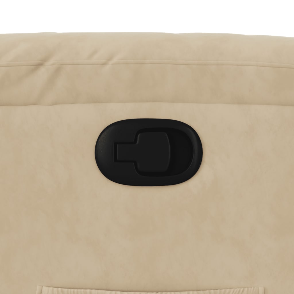 Fåtölj Gräddvit Reclinerfåtölj mikrofibertyg