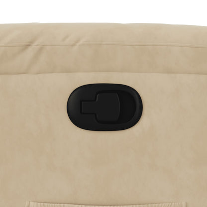 Fåtölj Gräddvit Reclinerfåtölj mikrofibertyg