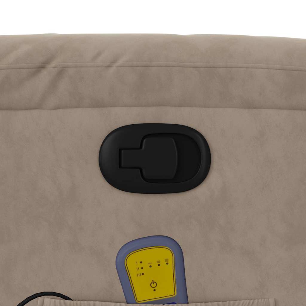 Elektrisk Massagefåtölj Taupe mikrofibertyg
