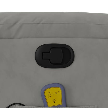 Elektrisk Massagefåtölj Ljusgrå mikrofibertyg