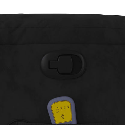 Elektrisk Massagefåtölj Svart mikrofibertyg