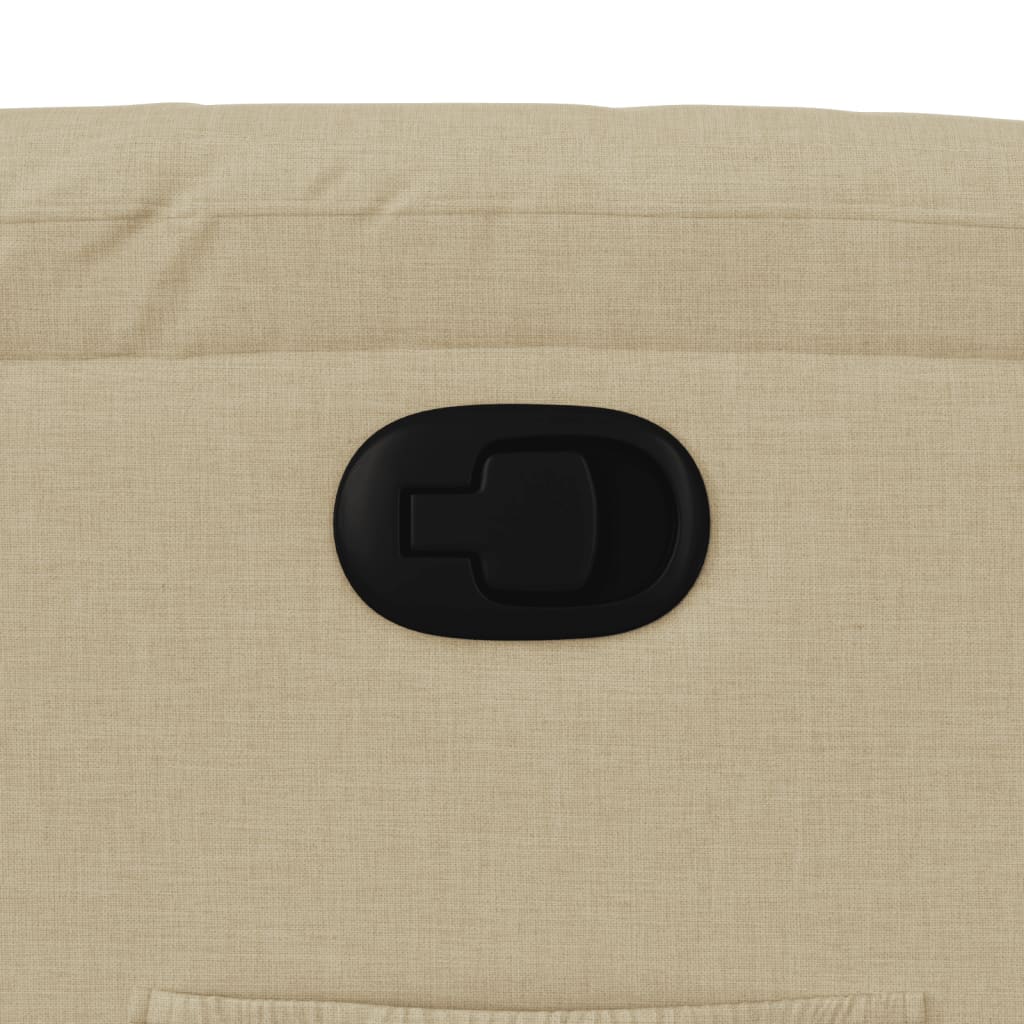 Fåtölj Gräddvit Reclinerfåtölj tyg