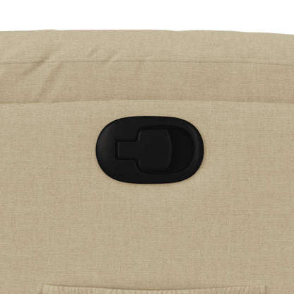 Fåtölj Gräddvit Reclinerfåtölj tyg