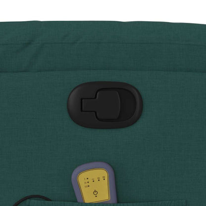 Elektrisk Massagefåtölj Grön Mörkgrön tyg