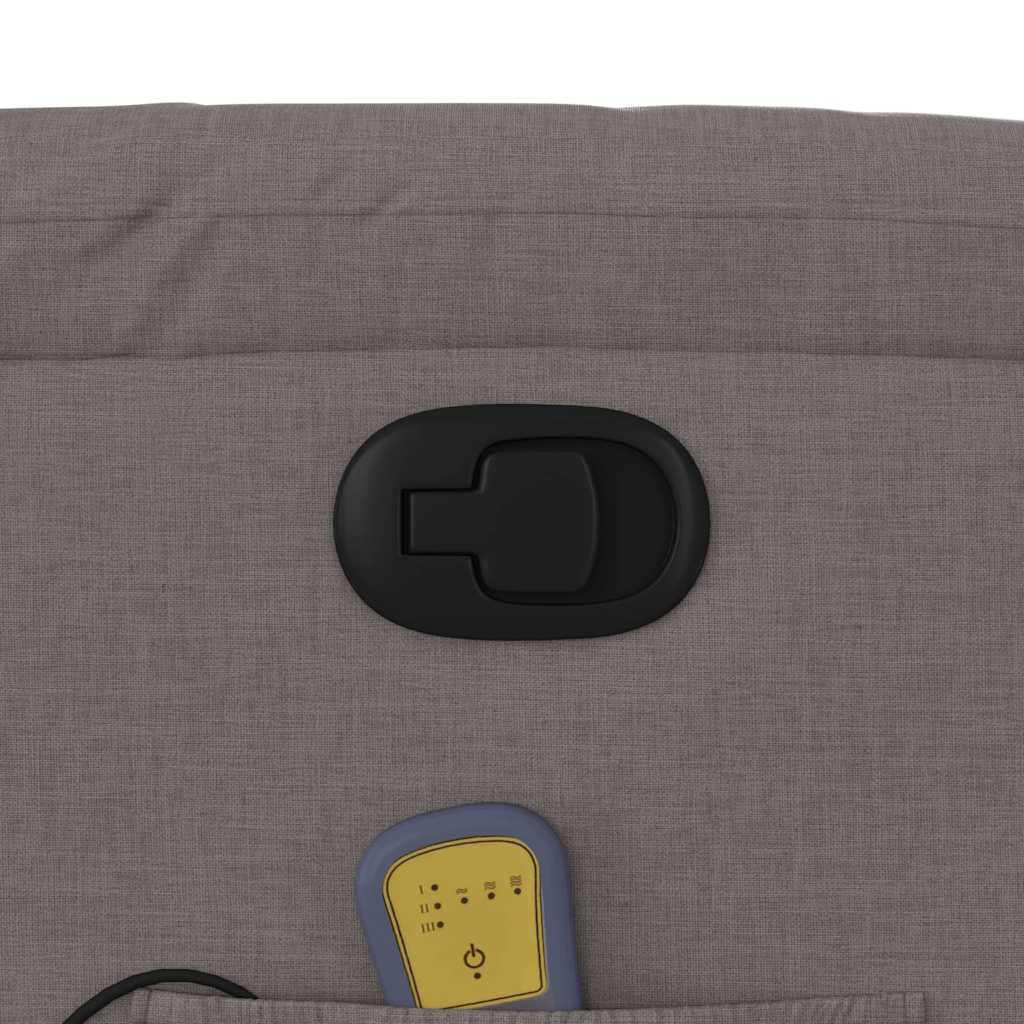 Elektrisk Massagefåtölj Taupe tyg