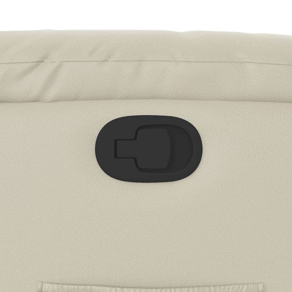 Fåtölj Gräddvit Reclinerfåtölj konstläder