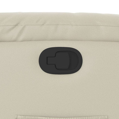 Fåtölj Gräddvit Reclinerfåtölj konstläder