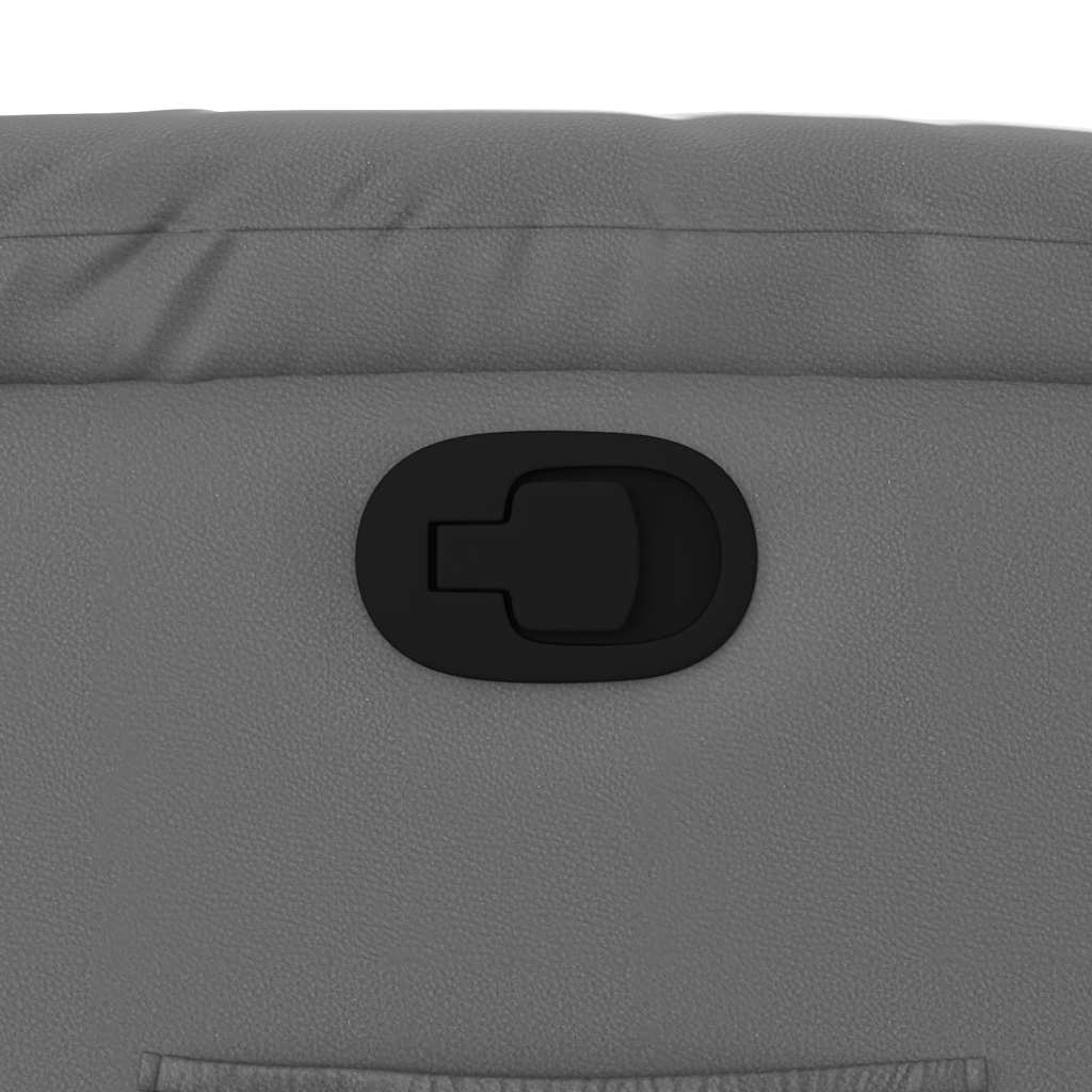 Fåtölj Grå Reclinerfåtölj konstläder