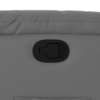 Fåtölj Grå Reclinerfåtölj konstläder