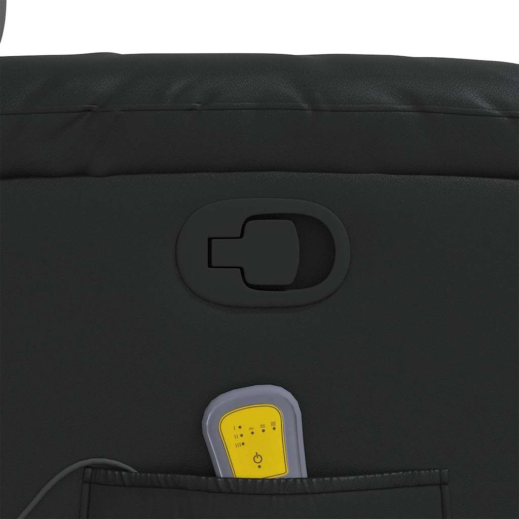 Elektrisk Massagefåtölj Svart konstläder