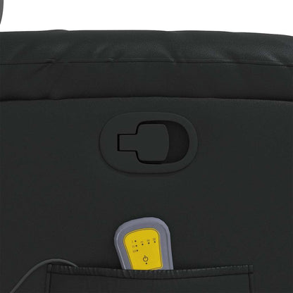 Elektrisk Massagefåtölj Svart konstläder