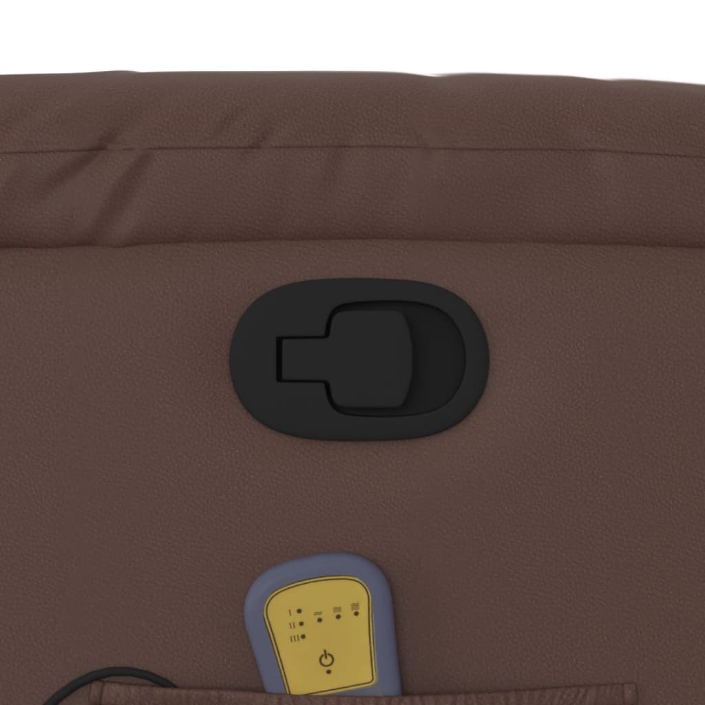 Elektrisk Massagefåtölj Brun konstläder