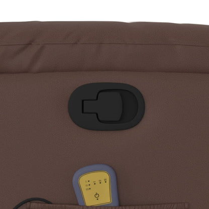 Elektrisk Massagefåtölj Brun konstläder