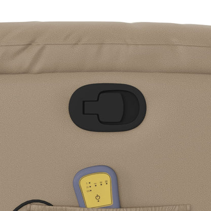 Elektrisk Massagefåtölj Cappuccino konstläder