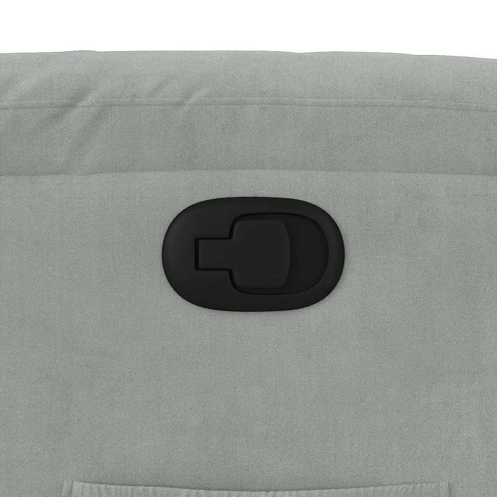 Fåtölj Ljusgrå Reclinerfåtölj sammet