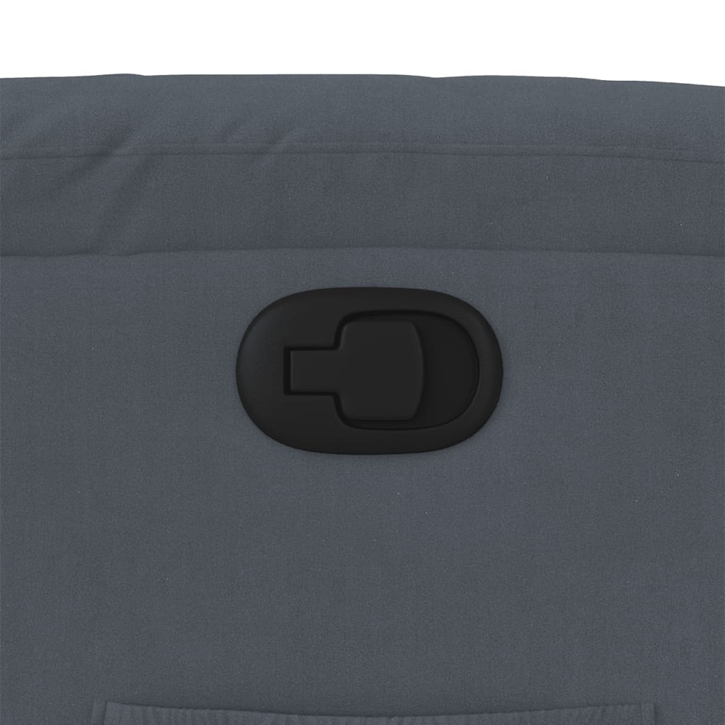 Fåtölj Mörkgrå Reclinerfåtölj sammet