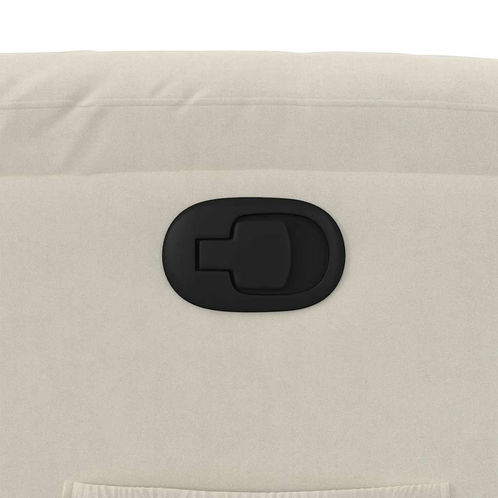 Fåtölj Gräddvit Reclinerfåtölj sammet