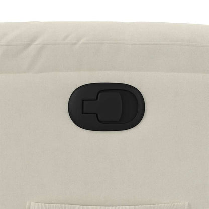 Fåtölj Gräddvit Reclinerfåtölj sammet