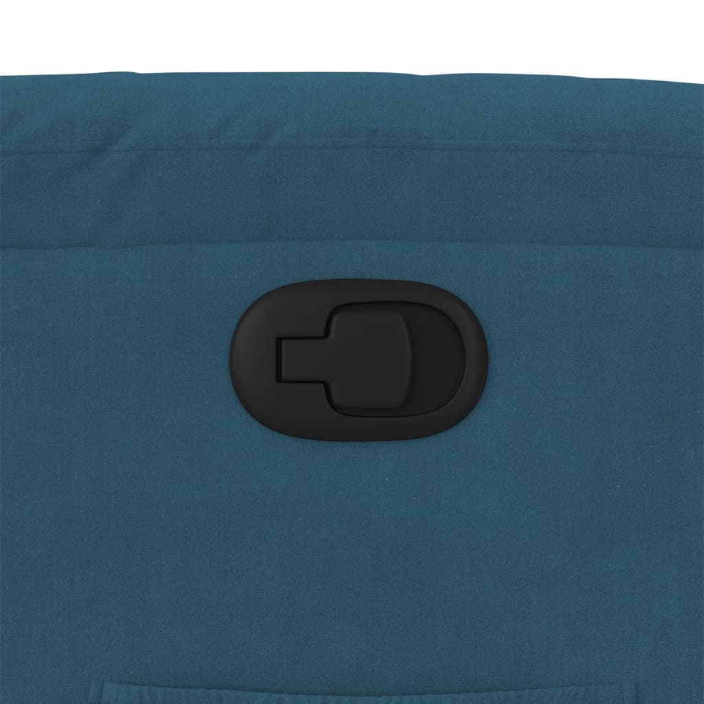 Fåtölj Blå Reclinerfåtölj sammet