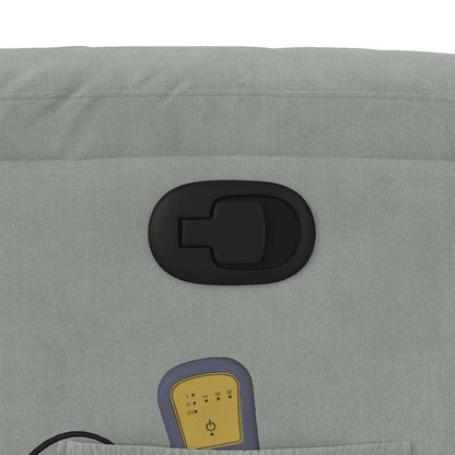 Elektrisk Massagefåtölj Ljusgrå sammet