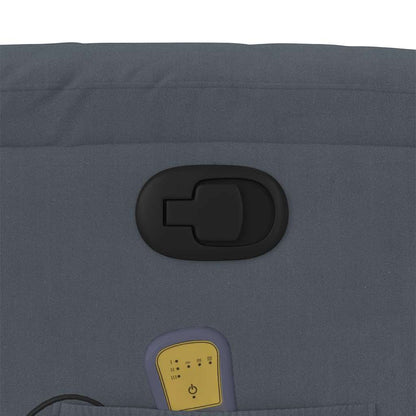 Elektrisk Massagefåtölj Mörkgrå sammet