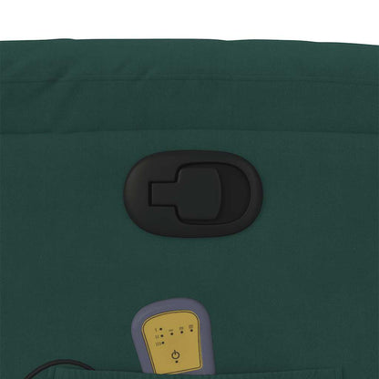 Elektrisk Massagefåtölj Grön Mörkgrön sammet