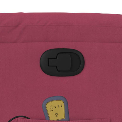 Elektrisk Massagefåtölj Vinröd sammet