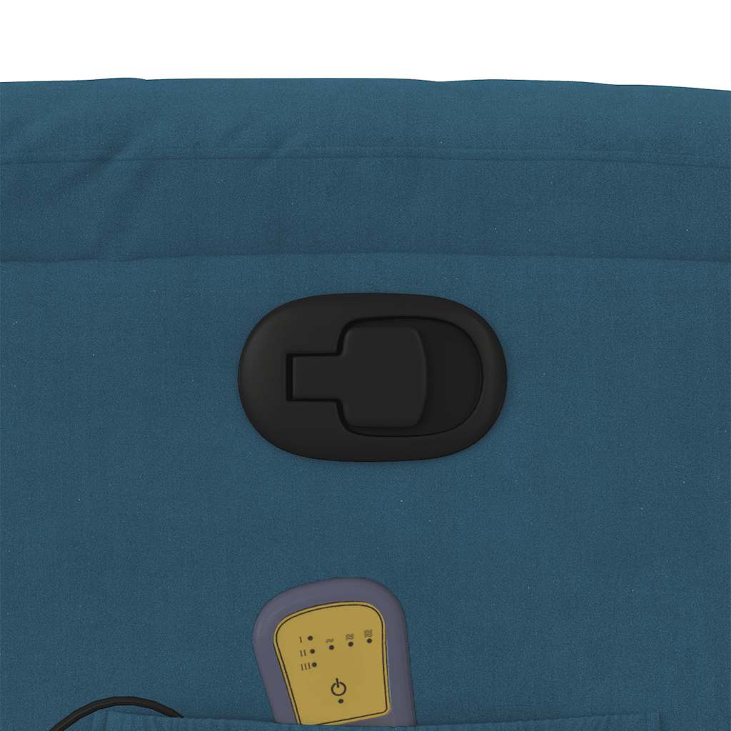 Elektrisk Massagefåtölj Blå sammet
