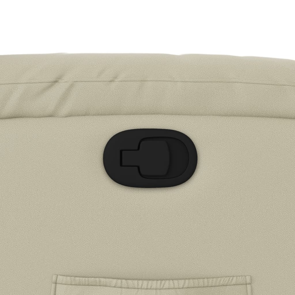 Fåtölj Gräddvit Reclinerfåtölj konstläder