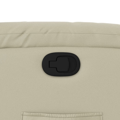 Fåtölj Gräddvit Reclinerfåtölj konstläder